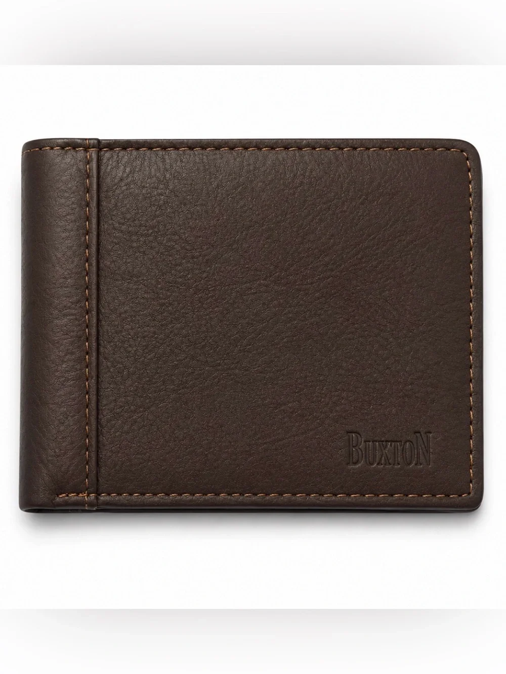 Buxton Men’s Genuine Leather Wallet Brown Bifold Billfold Credit Card NWOT